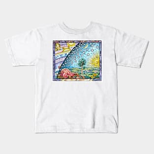 Celestial mechanics, medieval artwork (V700/0298) Kids T-Shirt